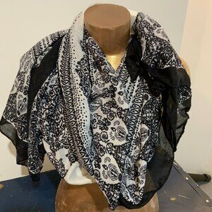 black and white scarf